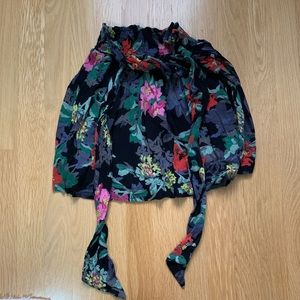 Urban outfitters tie front flower skirt